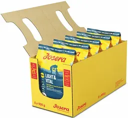 Упаковка сухого корму Josera Light & Vital для дорослих собак для зменшення надмірної ваги 5 шт по 900 г (4032254745297)