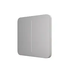 Розумний двоклавішний прохідний вимикач Ajax LightSwitch (2-gang/2-way) Jeweller (fog/димний) (26-00407) - мініатюра 3