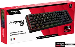 Клавіатура HyperX Alloy Origins 2 65key Red USB-A Hot-Swap EN/UA RGB Black (B4QS3AA) - мініатюра 6