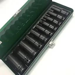 Набір довгих торцевих головок ударних TOPTUL 1/2" 10-24мм 10 од. GDAD1002 - мініатюра 3