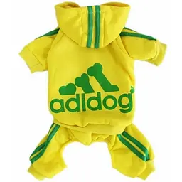 Костюм для тварин Ginger S Adidog спорт жовтий Д-35 см ОГ-25 см 1.5-2.5 кг