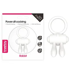 Ерекційне кільце - Power Clit Cockring Rabbit White