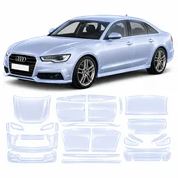 Антигравійна захисна бронеплівка за лекалами для Audi A6 C7 2011-2018 - повний кузов