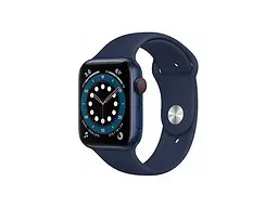 Смарт-годинник Apple Watch Series 6 GPS + Cellular 44mm Blue Aluminum Case w. Deep Navy Sport B. (M07J3)