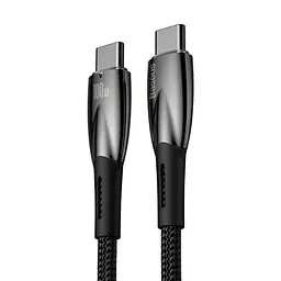 PD кабель Baseus Glimmer Series Fast Charging Data Cable Type-C to Type-C 100W 1m чорний CADH000701 - мініатюра 3