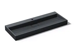 Умивальник VBI Este 120x46 см накладний/підвісний 1/O black VBI-019928 - мініатюра 4