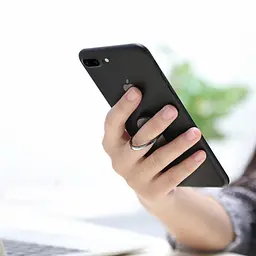 Тримач для смартфонів PowerPlant с кольцом, черный (CA910311) - мініатюра 6