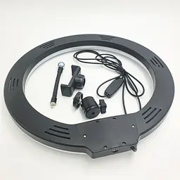 Кільцева лампа 33 см 10W з тримачем для телефону LED підсвічування кільцеве світло блогера візажиста фотографа Ring Light LC-330 - мініатюра 4
