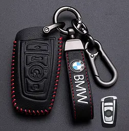 Чохол для автоключів BMW із брелоком-карабіном, оригінал (2 кнопки №3)