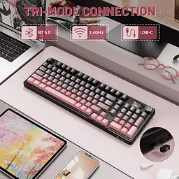Ігрова клавіатура ATTACK SHARK X98 PRO , Рожевий - мініатюра 3