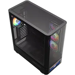 Корпус ModeCom VOLCANO AQ500 ARGB MIDI FRONT LCD 6,2” 4x120mm fans BLACK без БЖ ATX - мініатюра 8
