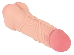 Насадка+мастурбатор Nature Skin 2in1 Extension+Masturbator (+8 см) - мініатюра 3
