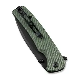 Ніж cкладний Sencut Sachse S21007-2 Micarta зелений - чорне лезо - мініатюра 6