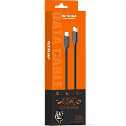 Дата кабель Amaya 77CC Type-C to Type-C 60W (1m) Black - мініатюра 2