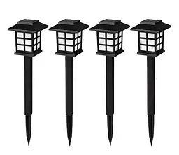 Вуличні садові сонячні світильники Solar Garden Lights X17 4 шт. на сонячних батареях підсвічування газону