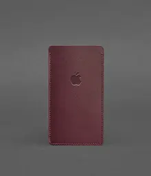 Шкіряний чохол для iPhone 11 Бордовий - мініатюра 2