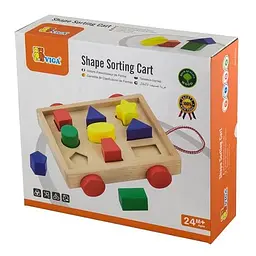 Дерев'яний сортер Viga Toys Візок з фігурами (58583) - мініатюра 2