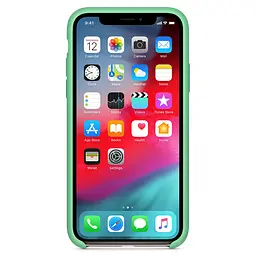 Чохол Silicone Case без Logo AA для Apple iPhone XS Max 6.5" Зелений / Spearmint - мініатюра 2