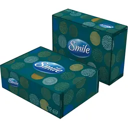 Серветки косметичні тришарові Smile білі 70 шт. в асортименті - мініатюра 2