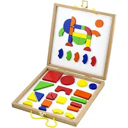 Набір магнітних блоків Viga Toys Форми та кольори 42 елементи (59687) - мініатюра 2