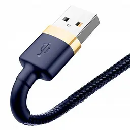 Кабель Baseus Cafule Cable USB to lightning 2.4A 1m CALKLF-BV3 Blue-Gold - мініатюра 4