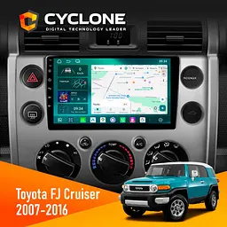 Штатна магнітола Toyota FJ Cruiser 2007-2016 Black Cyclone C9-013 4x64 DSP 4G Cyclone (НФ-00009049)