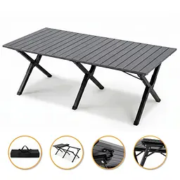 Розкладний туристичний стіл LEOBRO Camp Black XL (LB-1070)
