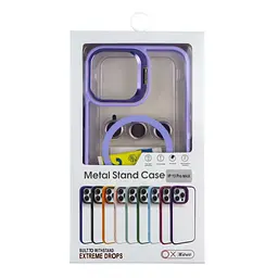 Чохол із підставкою MagSafe TPU PC Metal Stand Case and Camera Lenses Apple iPhone 13 Pro Max Purple - мініатюра 5