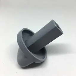 Ручка регулювання + лімб для плити Ardo A5540G6, A5640G6, C6640G6, A554VG6, загальна довжина 54 мм, сіра, 326158500 - мініатюра 8