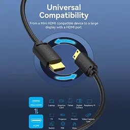 Кабель Vention HDMI-miniHDMI V 2.0 2 м (AGHBH) - мініатюра 6