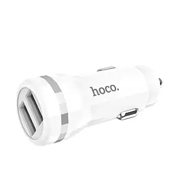 Автомобільний зарядний пристрій Hoco Z27 2 USB White + USB Cable XiaomicroUSB - мініатюра 4
