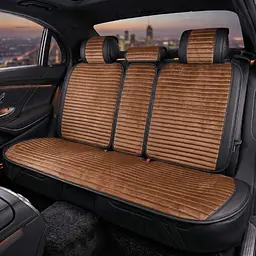 Накидки для сидінь Алькантара Napoli Premium Коричневі комплект - мініатюра 2