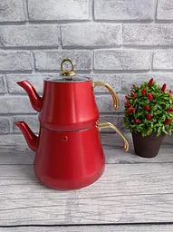 Двоярусний чайник O.M.S. Collection 8203-L Red (1,2/2,2 л.) - мініатюра 4
