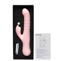 Вібратор з кліторальним відростком з кулькою INTY Toys – Bloom – Pink INTY Toys INTY-02-007 102011 - мініатюра 4
