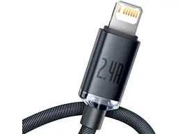 Кабель Lightning BASEUS Crystal Shine Series Fast Charging Data Cable USB to Lightning 2m Black (CAJY000101) - мініатюра 3