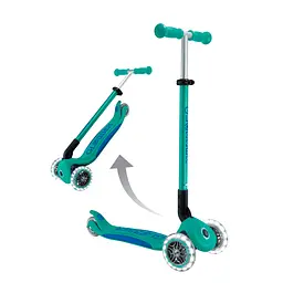 Самокат Globber Elite Lights колеса з підсвіткою 50 кг смарагдово-зелений (439-607-3) - мініатюра 10