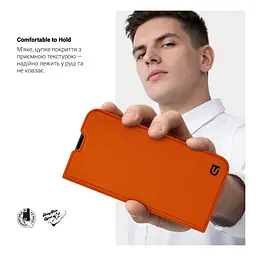 Чехол-книжка для Apple iPhone 17 Pro, OneFold Case, оранжевый, из экокожи (PU) и TPU, с магнитом, с подставкой и отделением для карт, трансформируется в подставку, противоударный, защита всего корпуса, ArmorStandart (ARM88739) - мініатюра 5