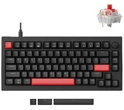 Клавіатура Lemokey X4 84Key Keychron Red USB-A QMK/VIA Hot-Swap EN/UKR RGB Black (X4-H1-UA)