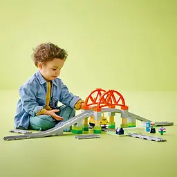Конструктор LEGO DUPLO Додатковий набір. Залізничний міст і колії 42 деталі (10426) - мініатюра 5