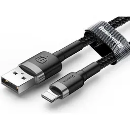 Дата кабель Baseus Cafule Type-C to Type-C PD2.0 60W (2m) (CATKLF-H) Чорний / Сірий - мініатюра 2