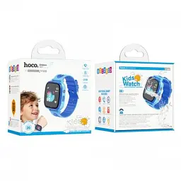 Смарт-годинник дитячий Hoco Y100 Children Watch with Call Function Blue - мініатюра 3