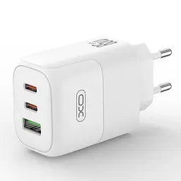 Зарядний пристрій - адаптер блок на 3 виходи - XO L139 GaN nitride 65W (1 USB-A + 2 USB-C)
