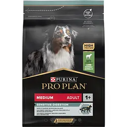 Сухий корм Purina Pro Plan Medium Adult 1+ Sensitive Digestion для дорослих собак середніх порід з чутливим травленням з ягням 3 кг - мініатюра 2
