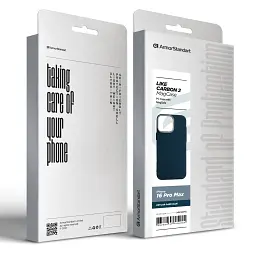 Чохол ArmorStandart LikeCarbon2 MagCase для Apple iPhone 16 Pro Max Kevlar Dark Blue - мініатюра 8