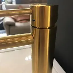 Змішувач для раковини Paffoni Light без донного клапана honey gold brushed LIG071HGSP, Золотий - мініатюра 5