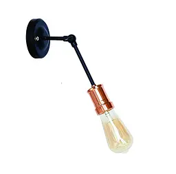 Бра настінне Levistella 752WG2006-1, E27, 60W, чорний з рожевим золотом, сучасний стиль для дому