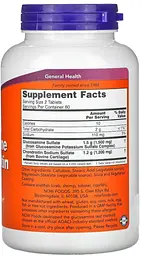 Препарат для суглобів і зв'язок NOW Glucosamine & Chondroitin Extra Strength, 120 таблеток - мініатюра 2