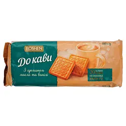 Печиво Roshen До кави Масло-ваніль 185 г (686028) - мініатюра 2