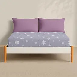 Простирадло на резинці фланель 160х200х30 SNOWFLAKES FROST COSAS (4822052475881) - мініатюра 3
