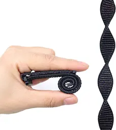 Ремінець нейлоновий на липучці BeWatch для Samsung Galaxy Watch 4/5/6 Чорний (1011301.2UW) - мініатюра 3